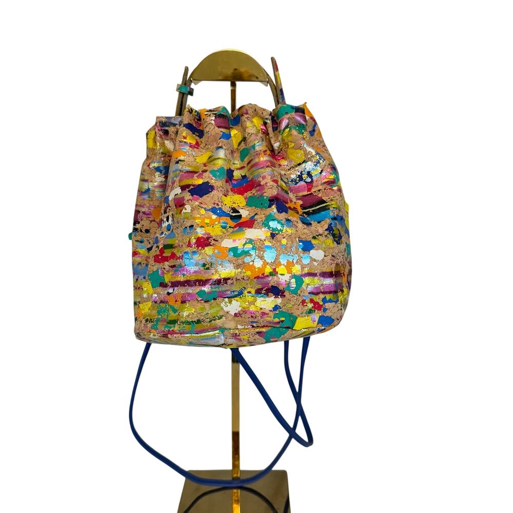 Jill Haber Backpack Cork Art Artsy Pop Festival Rare Unique Maximalist Eclectic